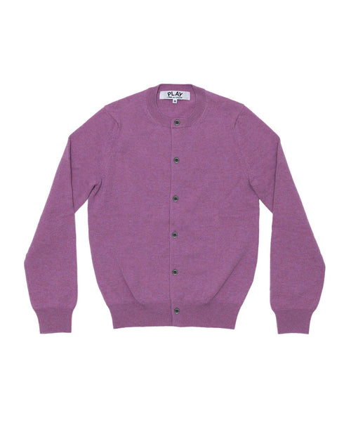 N091 UNISEX SMALL HEART CARDIGAN / PURPLE