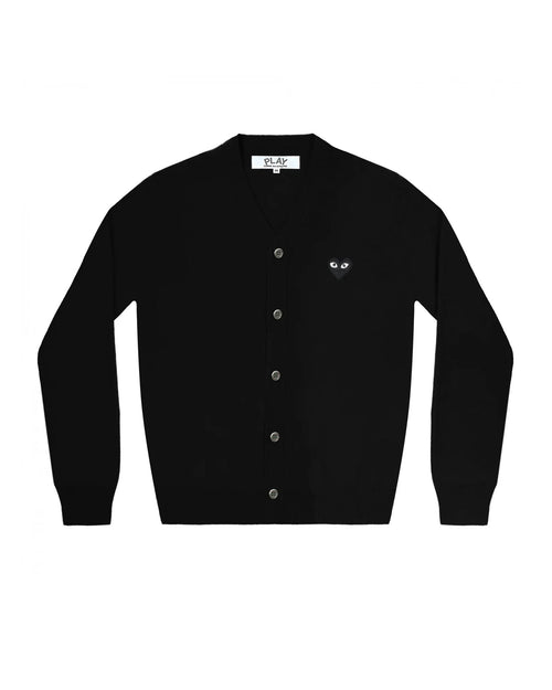 N024 UNISEX BLACK HEART CARDIGAN / BLACK