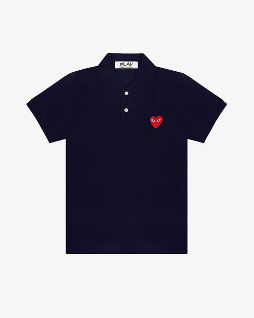 T006 UNISEX RED HEART POLO SHIRT / NAVY