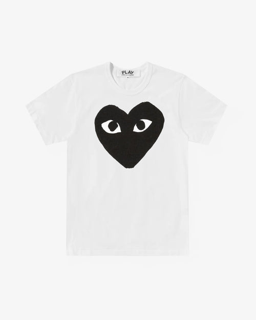 T070 UNISEX BLACK HEART T-SHIRT / WHITE BLACK