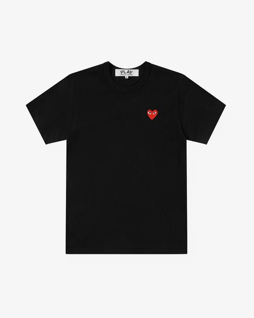 T108 UNISEX RED HEART T-SHIRT / BLACK