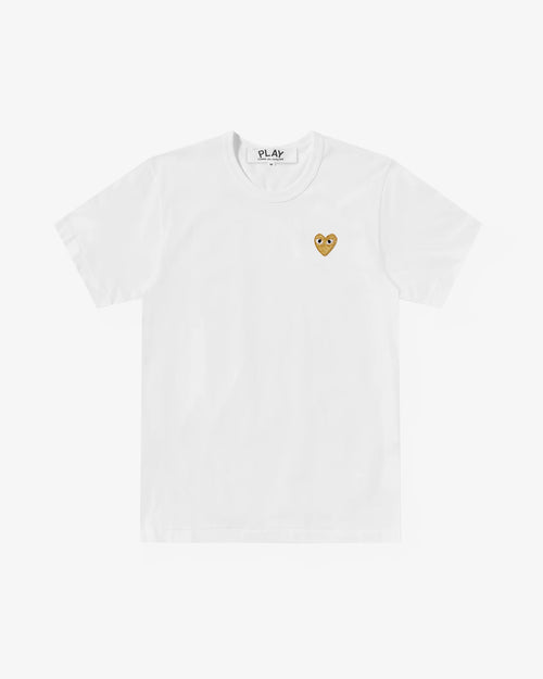 T216 UNISEX GOLD HEART T-SHIRT / WHITE