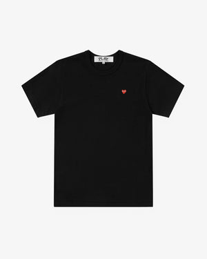 T304 UNISEX MINI RED HEART T-SHIRT / BLACK