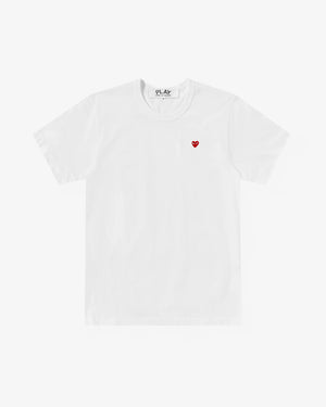 T304 UNISEX MINI RED HEART T-SHIRT / WHITE