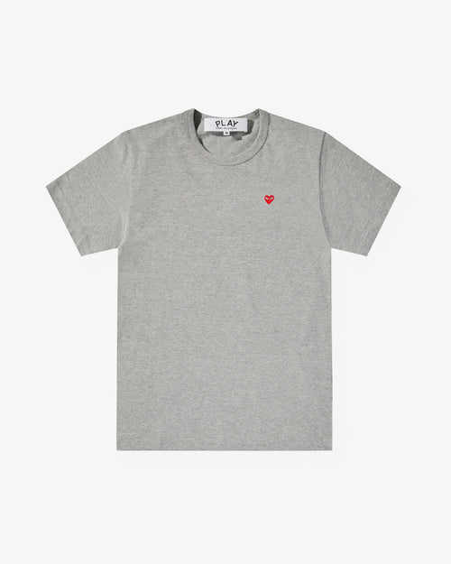 T306 UNISEX MINI RED HEART T-SHIRT / GREY