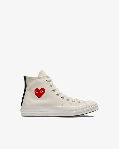 CHUCK TAYLOR HIGH SMALL RED HEART / BEIGE