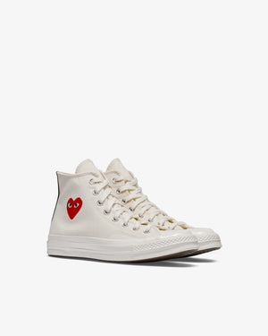 CHUCK TAYLOR HIGH SMALL RED HEART / BEIGE