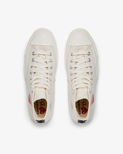 CHUCK TAYLOR HIGH SMALL RED HEART / BEIGE