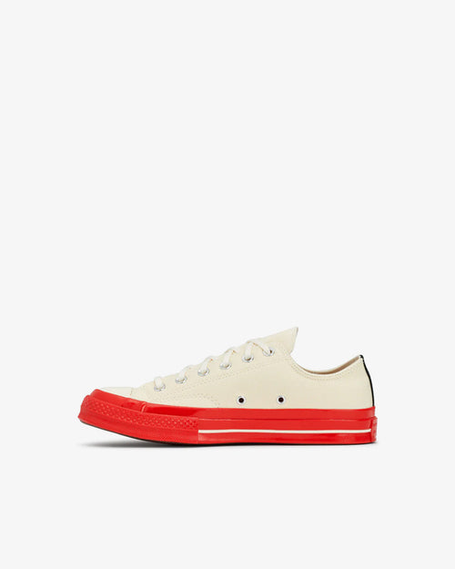 CHUCK TAYLOR LOW RED SOLE / WHITE