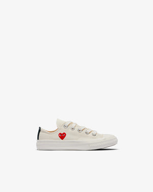 CHUCK TAYLOR KIDS SMALL RED HEART LOW / BEIGE