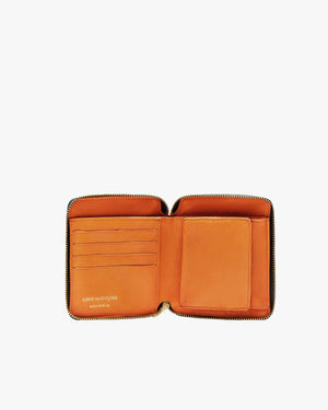 SA2100WW WASHED FULL ZIP WALLET LARGE / BURNT ORANGE