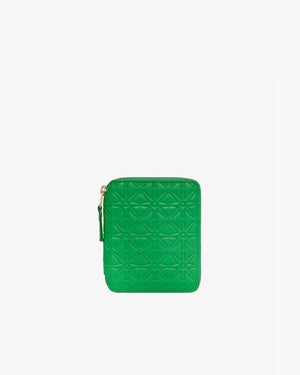 SA210E EMBOSSED FULL ZIP WALLET LARGE / GREEN