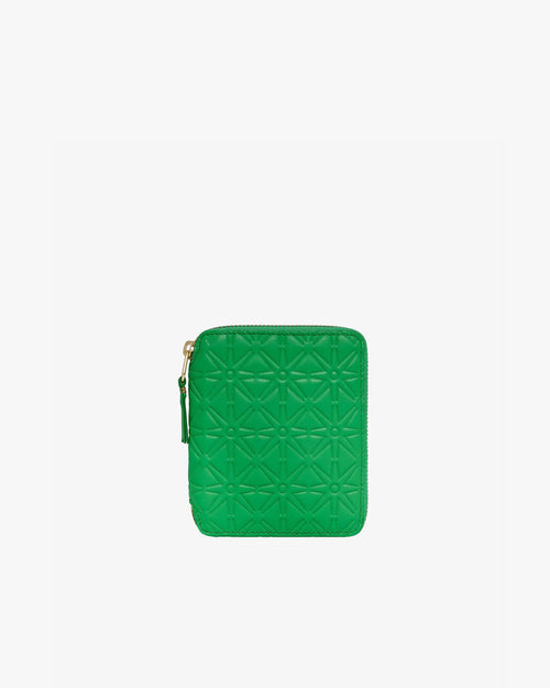 SA210E EMBOSSED FULL ZIP WALLET LARGE / GREEN