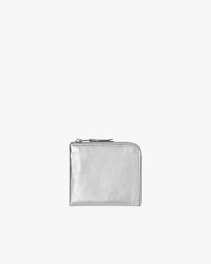 SA3100G METALLIC ZIP AROUND WALLET / SILVER