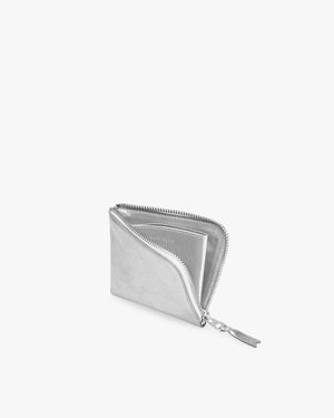 SA3100G METALLIC ZIP AROUND WALLET / SILVER