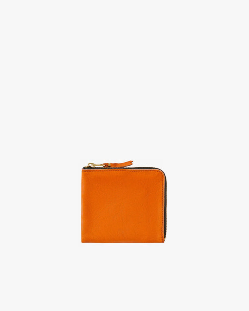 SA3100WW WASHED ZIP AROUND WALLET / BURNT ORANGE