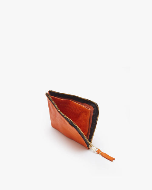 SA3100WW WASHED ZIP AROUND WALLET / BURNT ORANGE