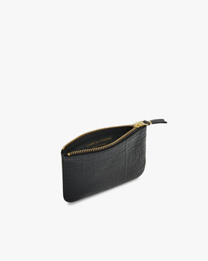 SA8100EL EMBOSSED LOGOTYPE ZIP POUCH / BLACK