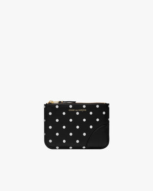 SA8100PD POLKA DOTS ZIP POUCH / BLACK