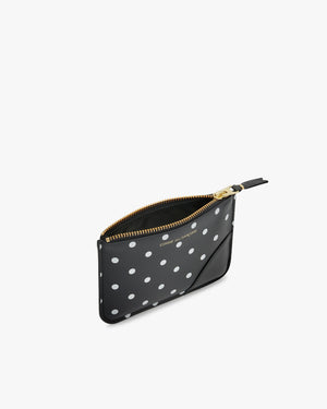 SA8100PD POLKA DOTS ZIP POUCH / BLACK