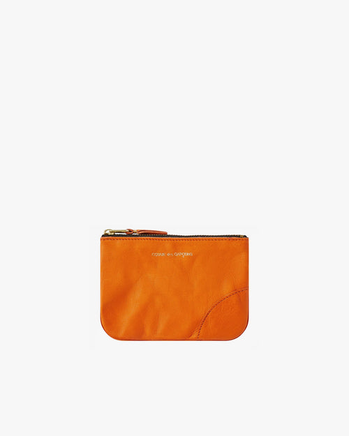 SA8100WW WASHED ZIP POUCH / BURNT ORANGE