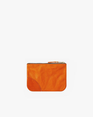 SA8100WW WASHED ZIP POUCH / BURNT ORANGE