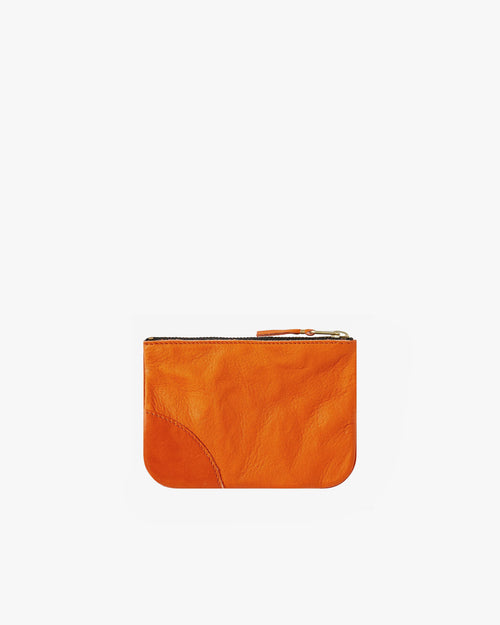 SA8100WW WASHED ZIP POUCH / BURNT ORANGE