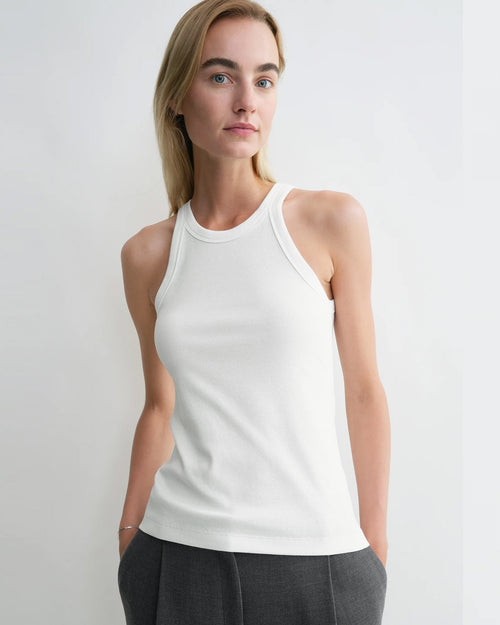 CURVED RIB TANK / WHITE