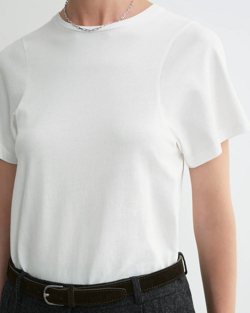 CURVED SEAM TEE / OFF WHITE