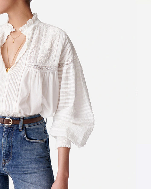 DAHLIA BLOUSE / BLANC