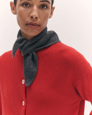 ADA CREWNECK CARDIGAN / POPPY RED