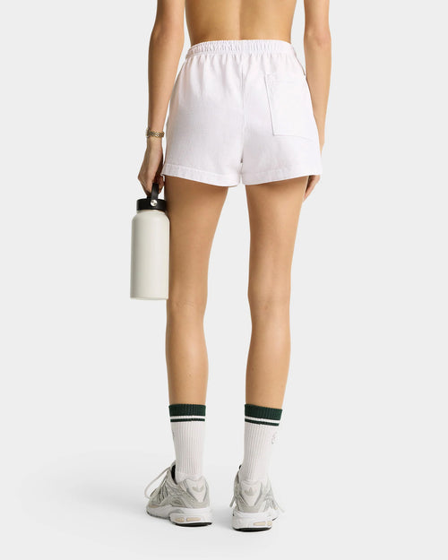 SYRACUSE EMBROIDERED DISCO SHORT / WHITE