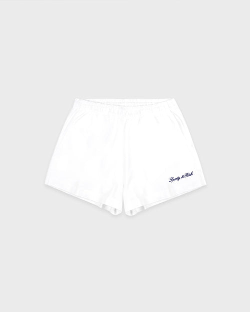 SYRACUSE EMBROIDERED DISCO SHORT / WHITE