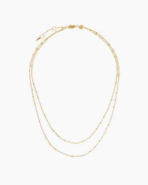 DOUBLE CHAIN NECKLACE / GOLD