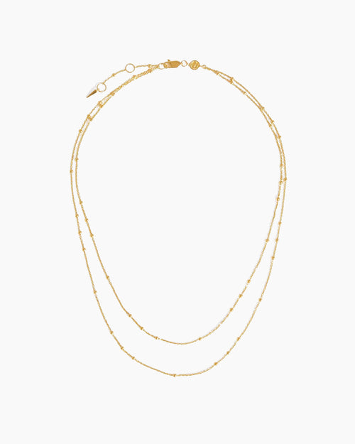 DOUBLE CHAIN NECKLACE / GOLD