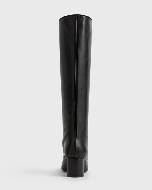 DOWNTOWN NAPPA KNEE-HIGH BOOTS / BLACK
