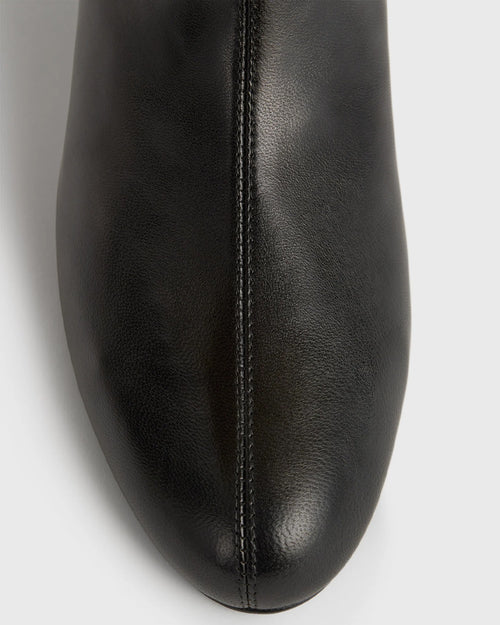 DOWNTOWN NAPPA KNEE-HIGH BOOTS / BLACK