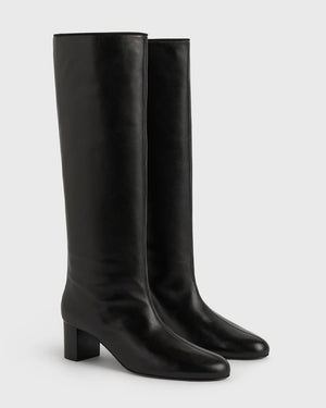 DOWNTOWN NAPPA KNEE-HIGH BOOTS / BLACK