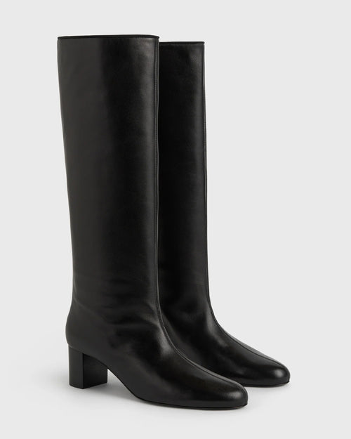 DOWNTOWN NAPPA KNEE-HIGH BOOTS / BLACK