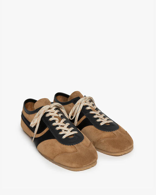 SUEDE SNEAKERS / BEIGE BLACK