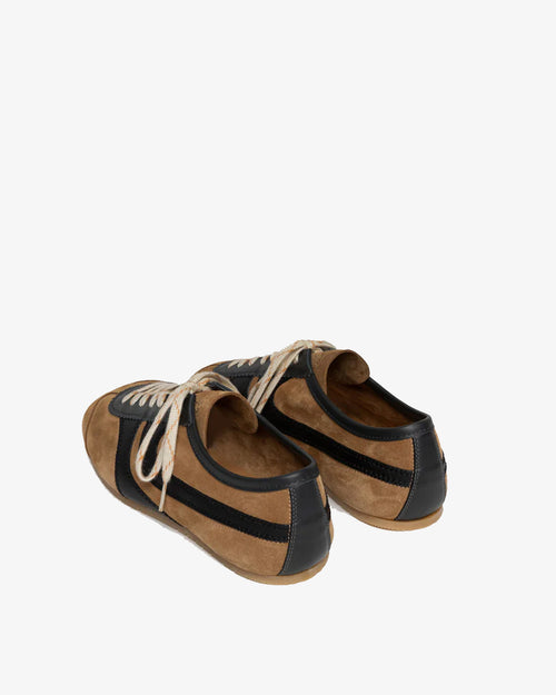SUEDE SNEAKERS / BEIGE BLACK