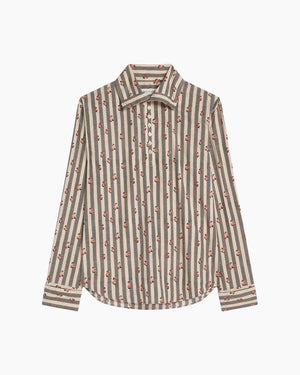 COTTON TURTLENECK SHIRT / BEIGE