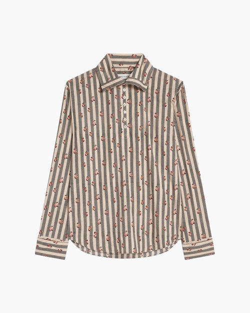 COTTON TURTLENECK SHIRT / BEIGE