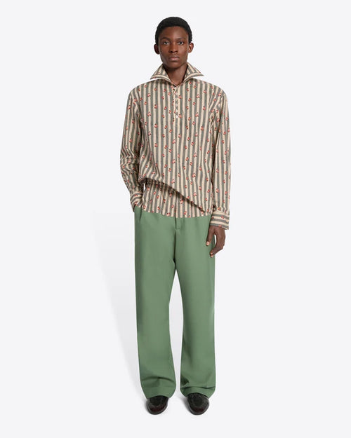 COTTON TURTLENECK SHIRT / BEIGE