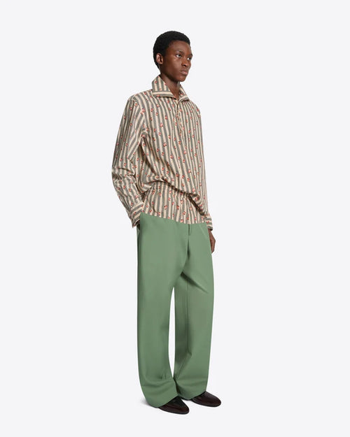 COTTON TURTLENECK SHIRT / BEIGE