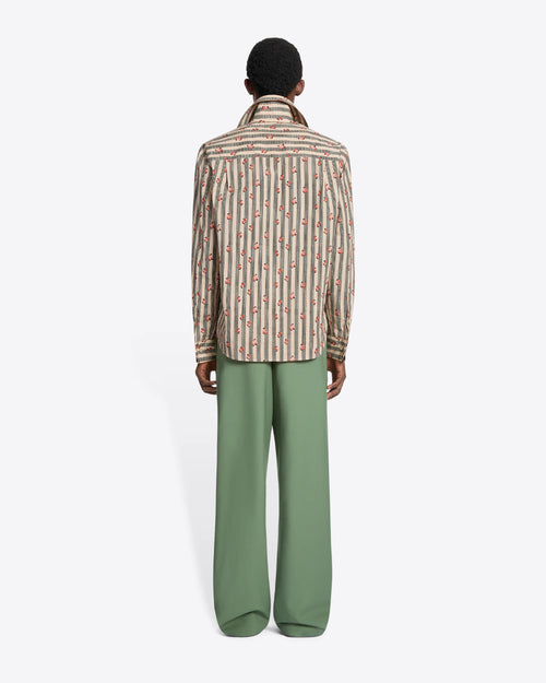 COTTON TURTLENECK SHIRT / BEIGE