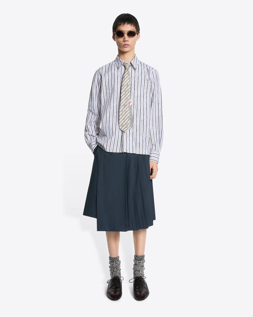 COTTON ZIP SHIRT / WHITE