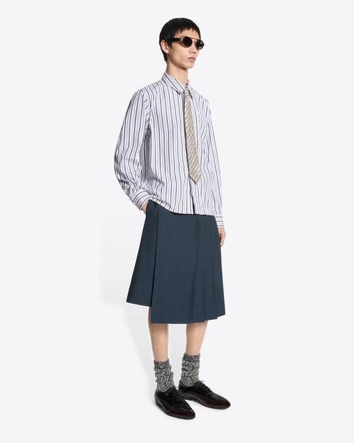 COTTON ZIP SHIRT / WHITE