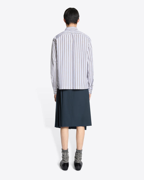COTTON ZIP SHIRT / WHITE