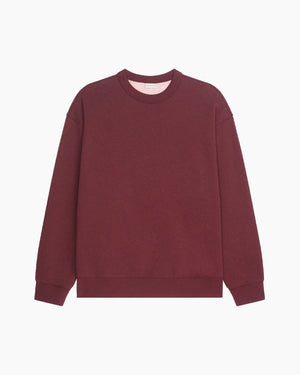 OVERSIZED COTTON SWEATSHIRT / BURGUNDY MELANGE